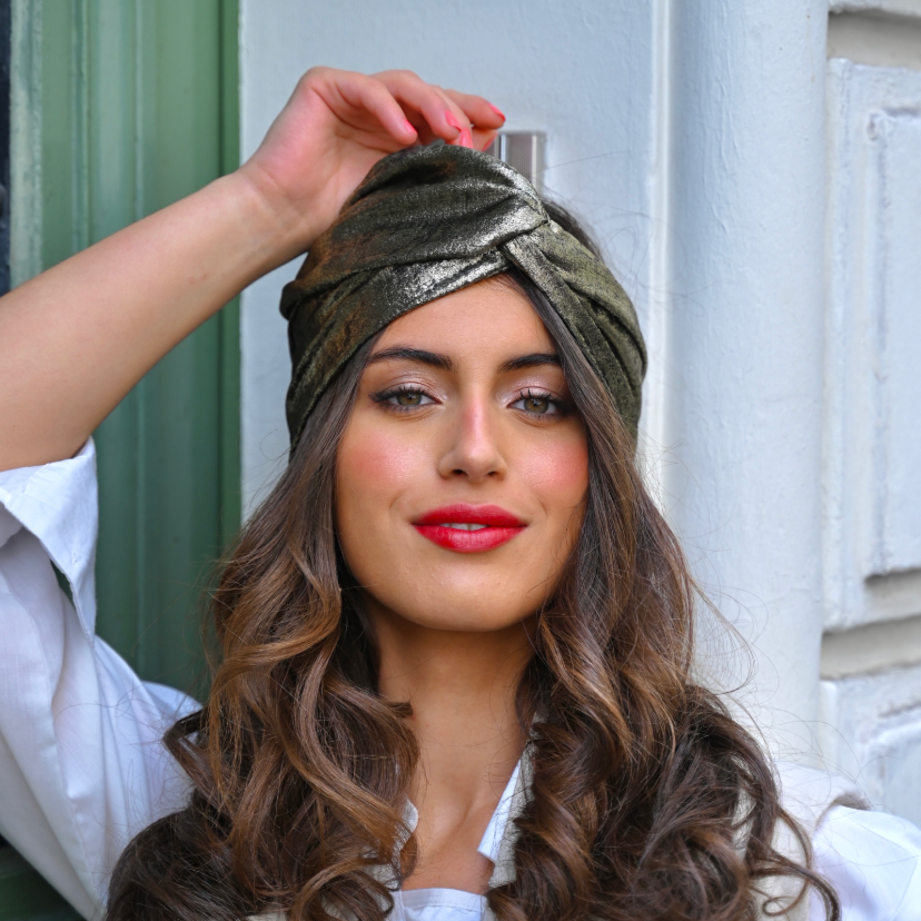 Turban Diva Doré Paloma Germain, Turbans féminins.