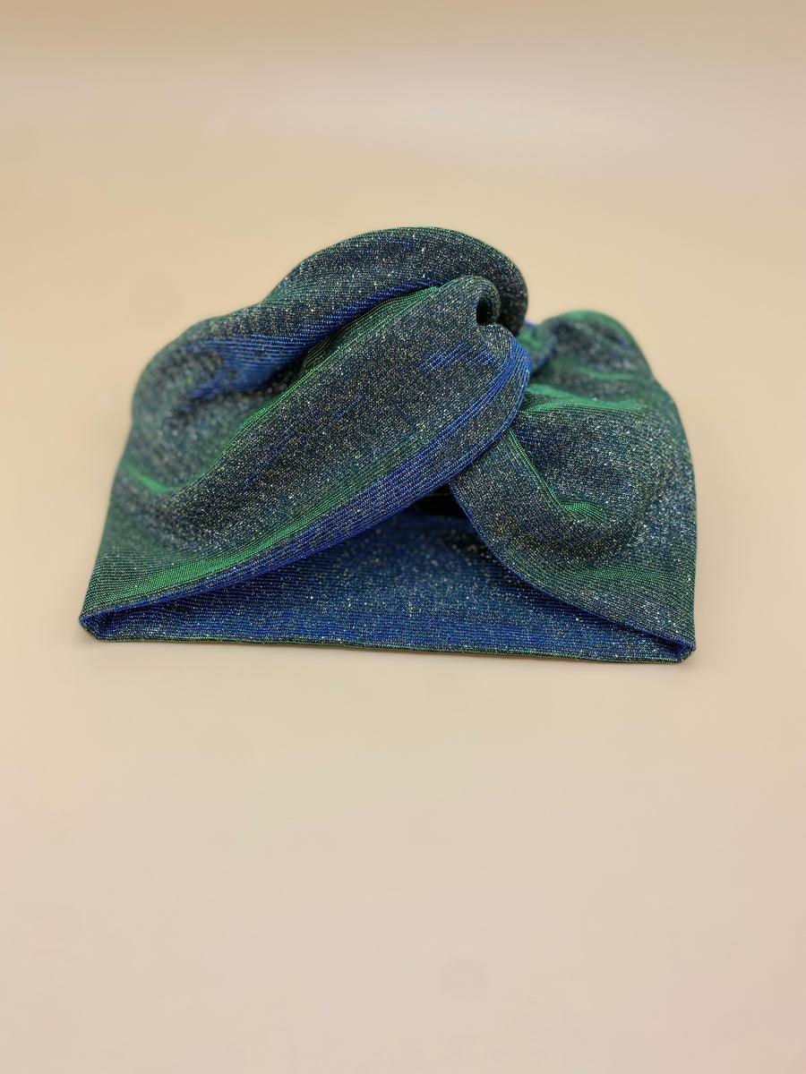 Turban lurex vert