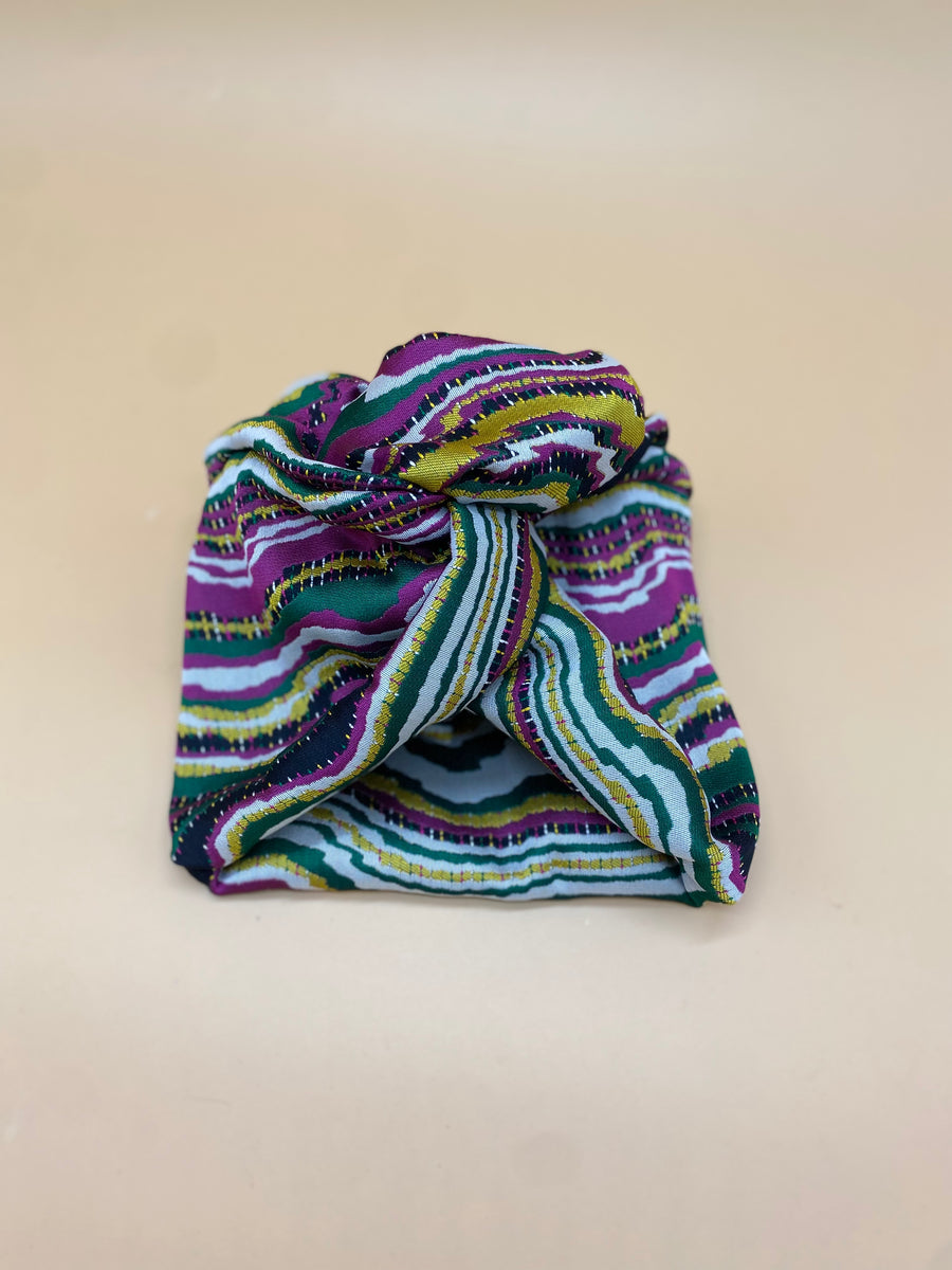 Turban jacquard safari multicolore