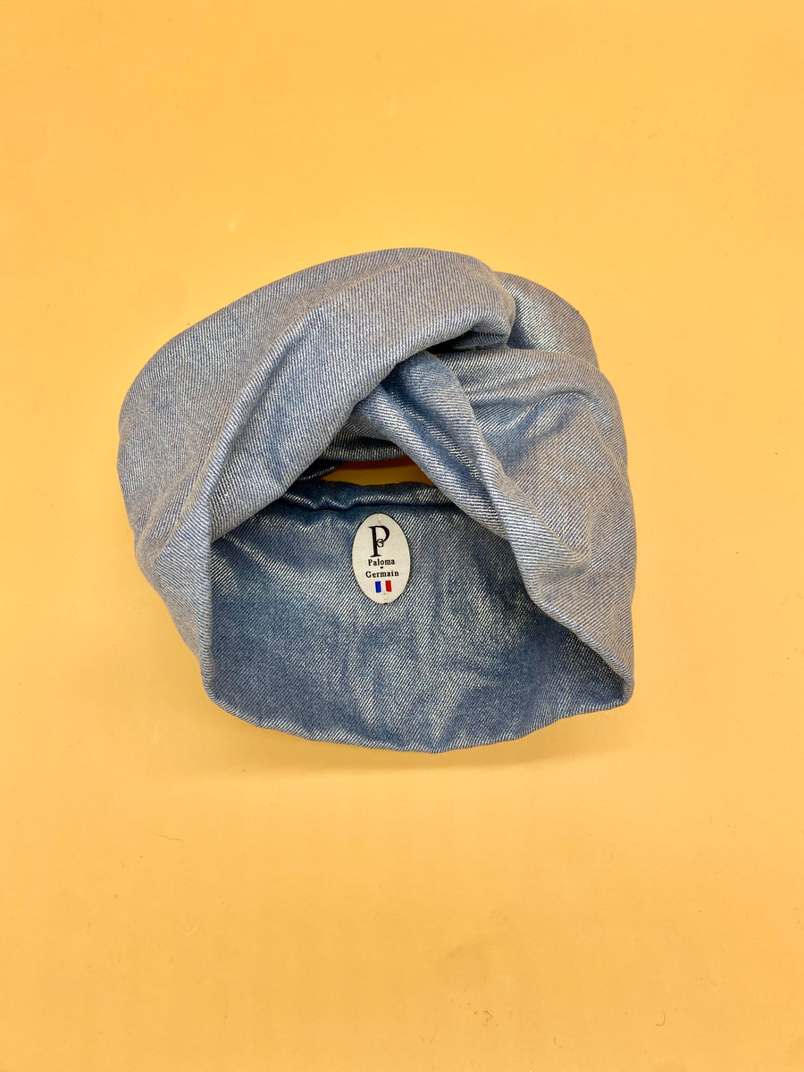 Turban Denim Bleu Ciel