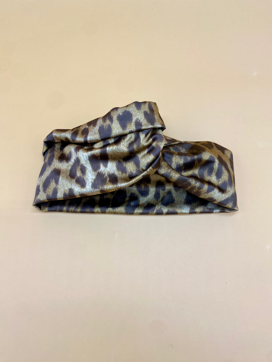 Turban Soie Leopard