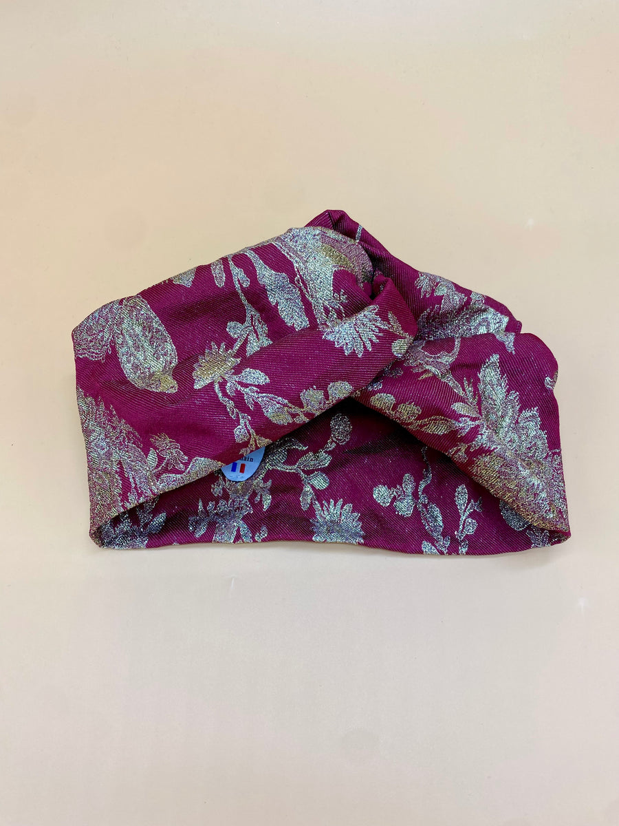 Turban Jacquard bordeaux