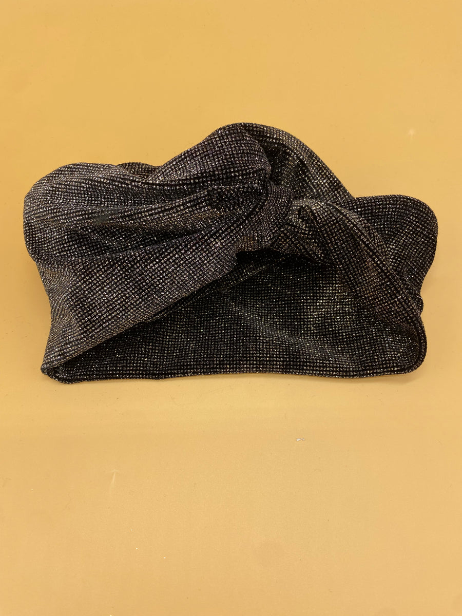 Turban Lurex Noir pailleté